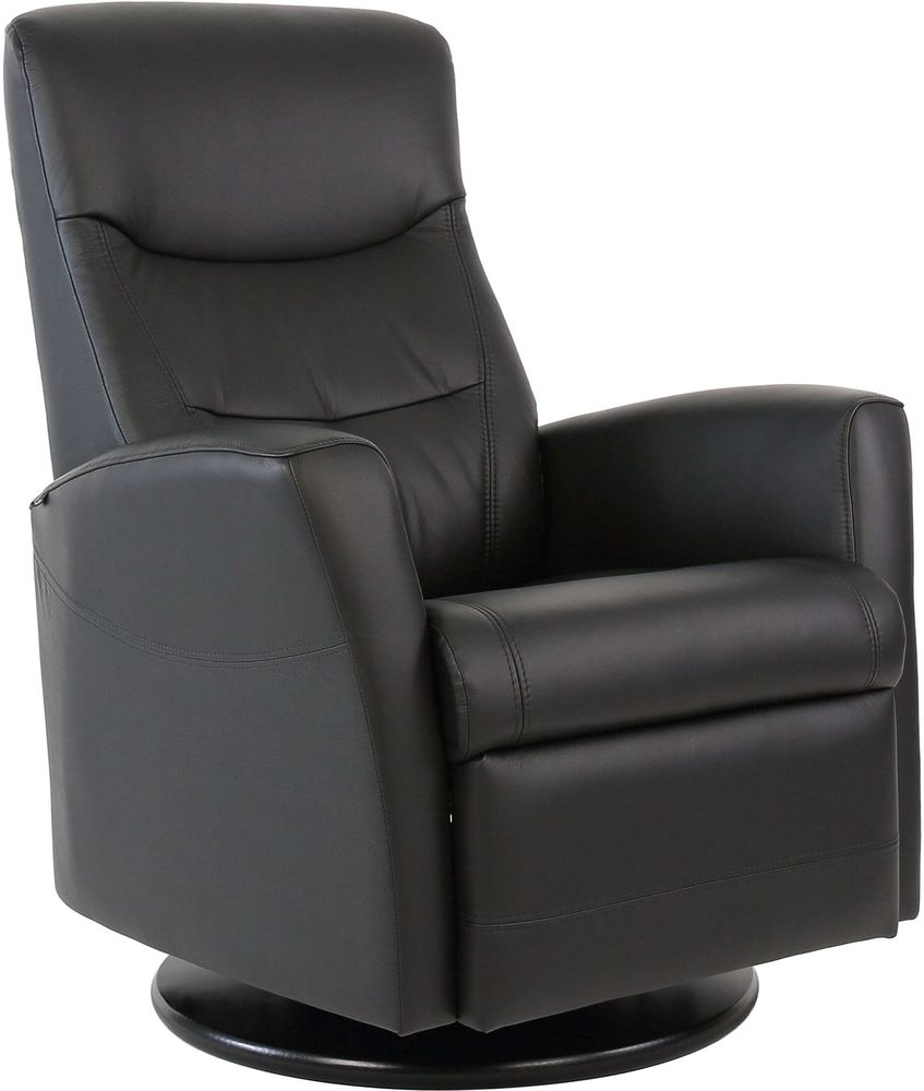 Hjellegjerde King reclinerfåtölj - Svart skinn Hjellegjerde King reclinerfåtölj - Svart skinn