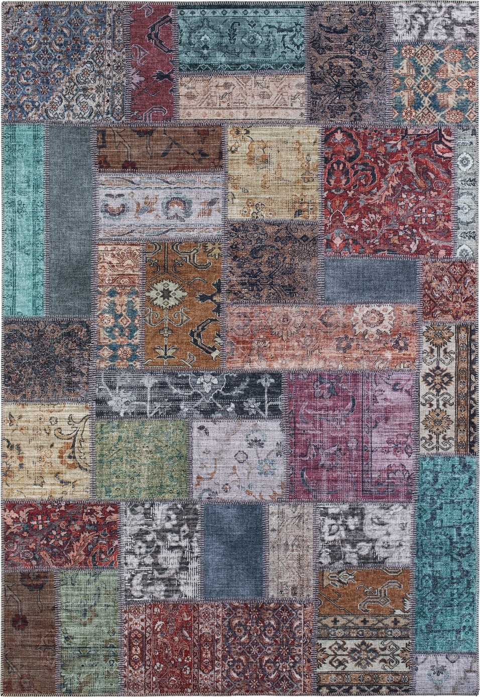Patchwork patchwork vloerkleed Veelkleurig Patchwork patchwork vloerkleed Veelkleurig