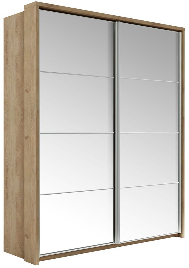 Mervyn garderob med speglar B180 cm - Shetland ek Mervyn garderob med speglar B180 cm - Shetland ek