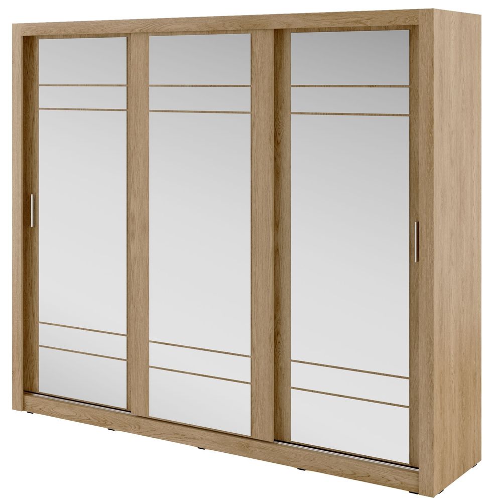 Mervyn garderob med spegel - Shetland ek Mervyn garderob med spegel - Shetland ek