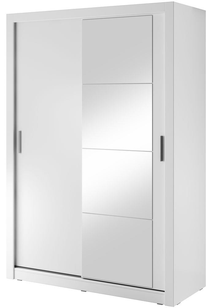 Mervyn vit garderob med skjutdrrar B150 cm