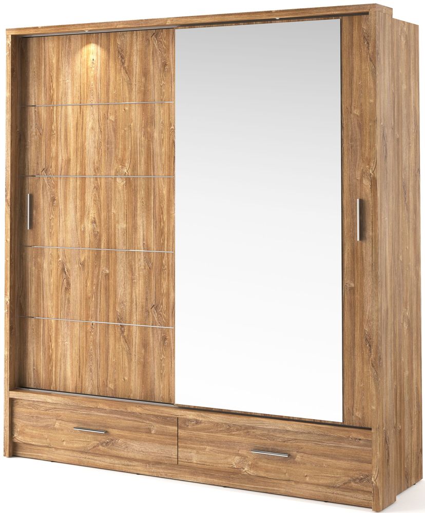 Mervyn garderob B200 cm - Stirling ek