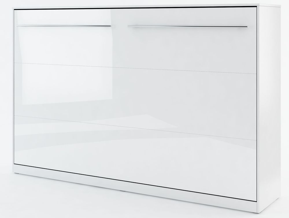 Sängskåp 120x200 cm fällbar säng - Vit Högglans Sängskåp 120x200 cm fällbar säng - Vit Högglans