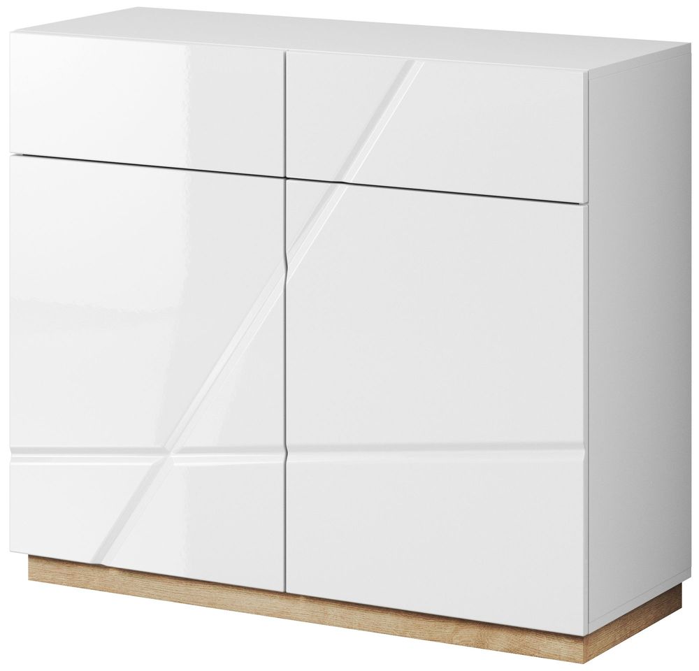 Villum ladekast - Wit/riviera eik