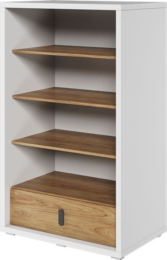 Simi boekenkast 85 cm - Wit/hickory