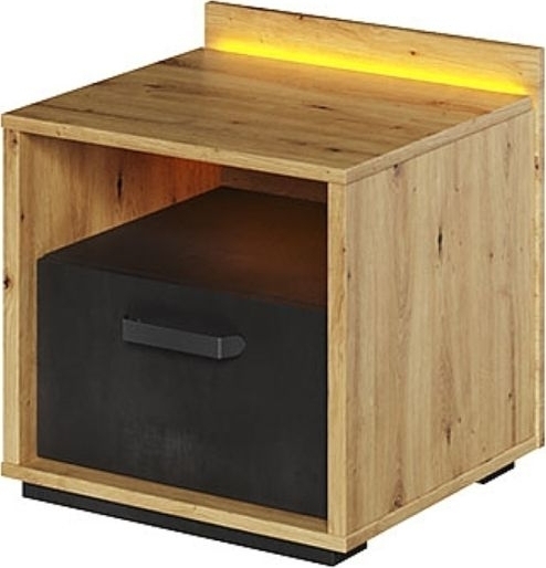 Qubic s�ngbord - Artisan ek/gr�/svart