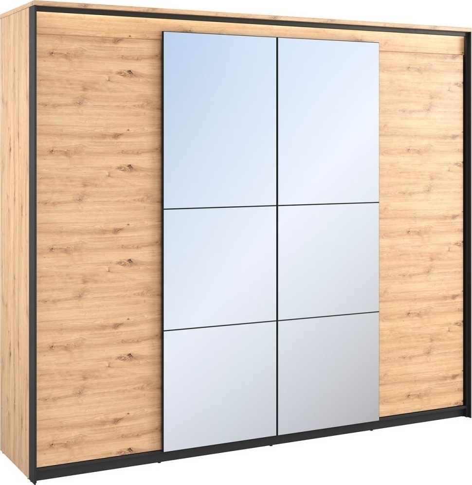 Quant Cuarto garderob 250 cm - Artisan ek/svart Quant Cuarto garderob 250 cm - Artisan ek/svart