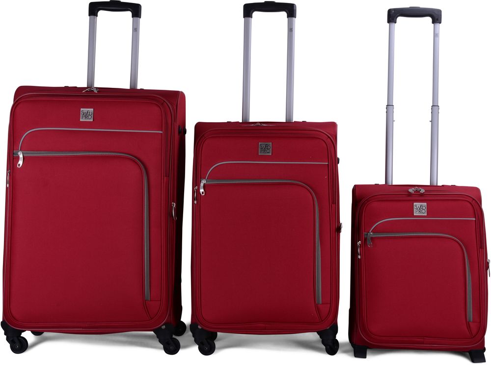 Resv�ska set om 3 st - R�d textil