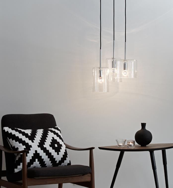 Rockford Taklampa - Krom/Klarglas