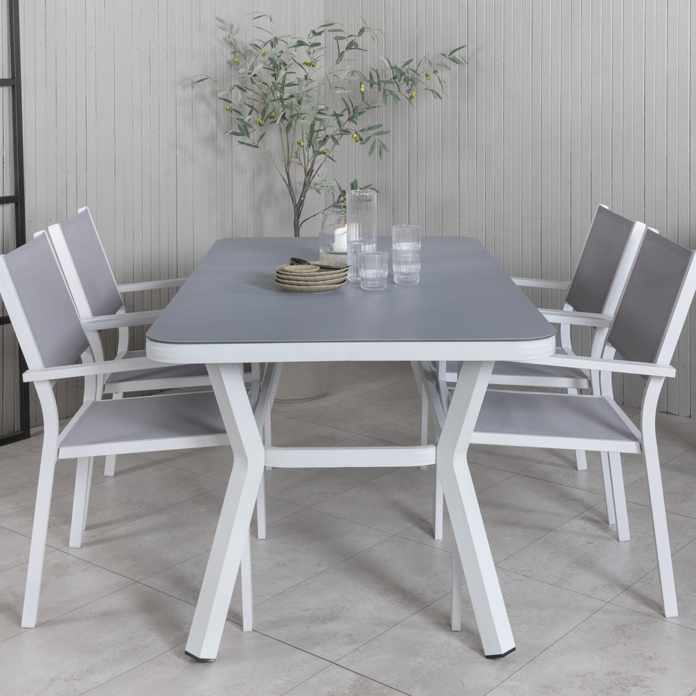 Virya matbord 160 x 90 cm - Gr�/Vit