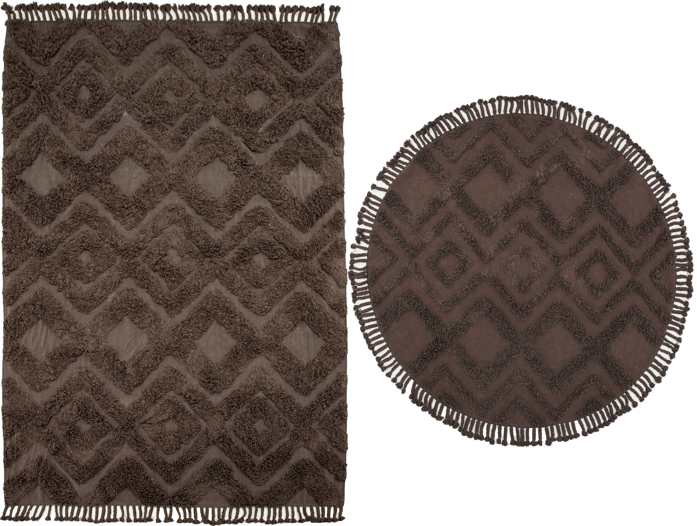 Kleva katoenen vloerkleed - Bruin Kleva katoenen vloerkleed - Bruin