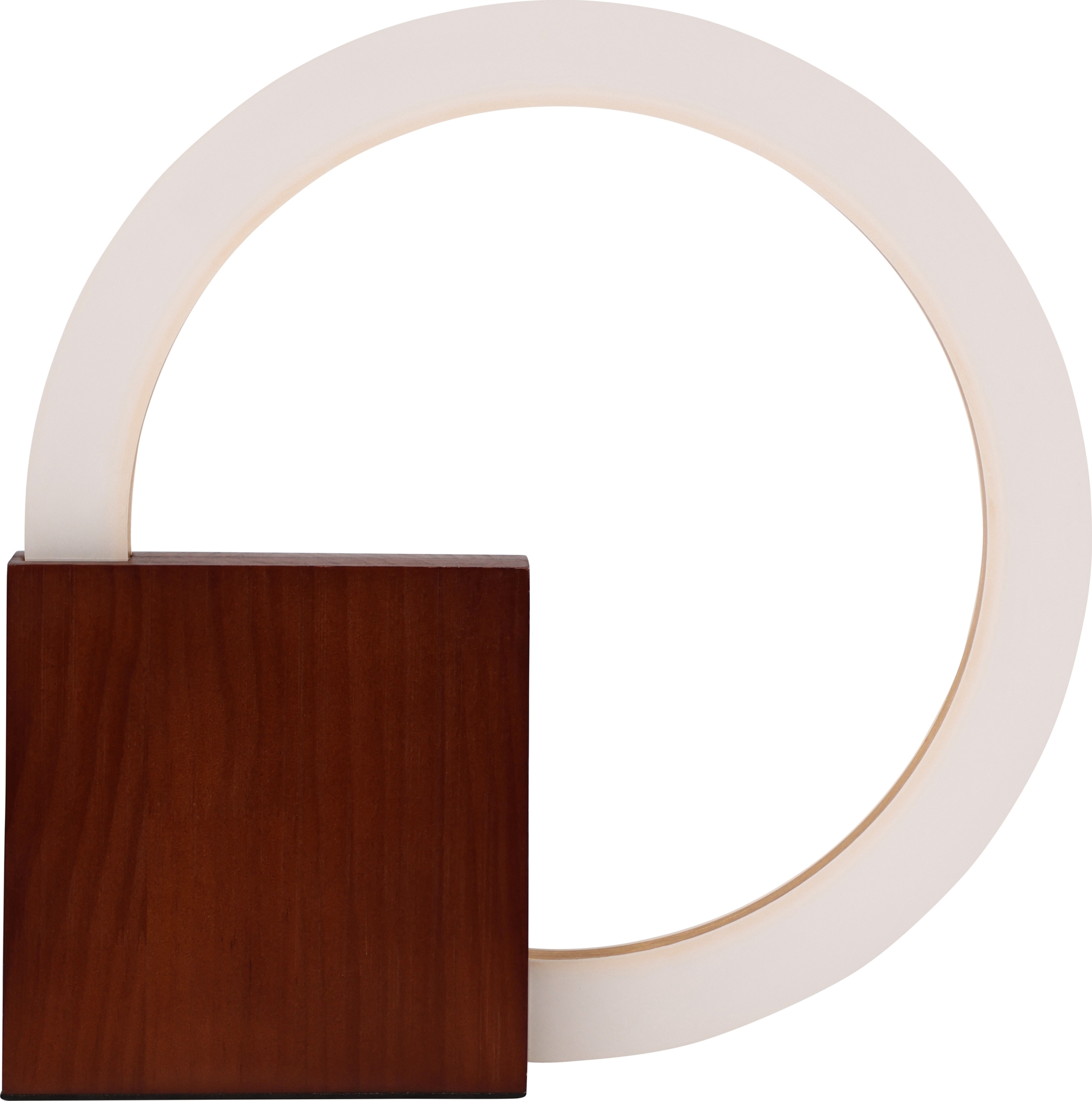 Brive tafellamp - Walnoot/wit