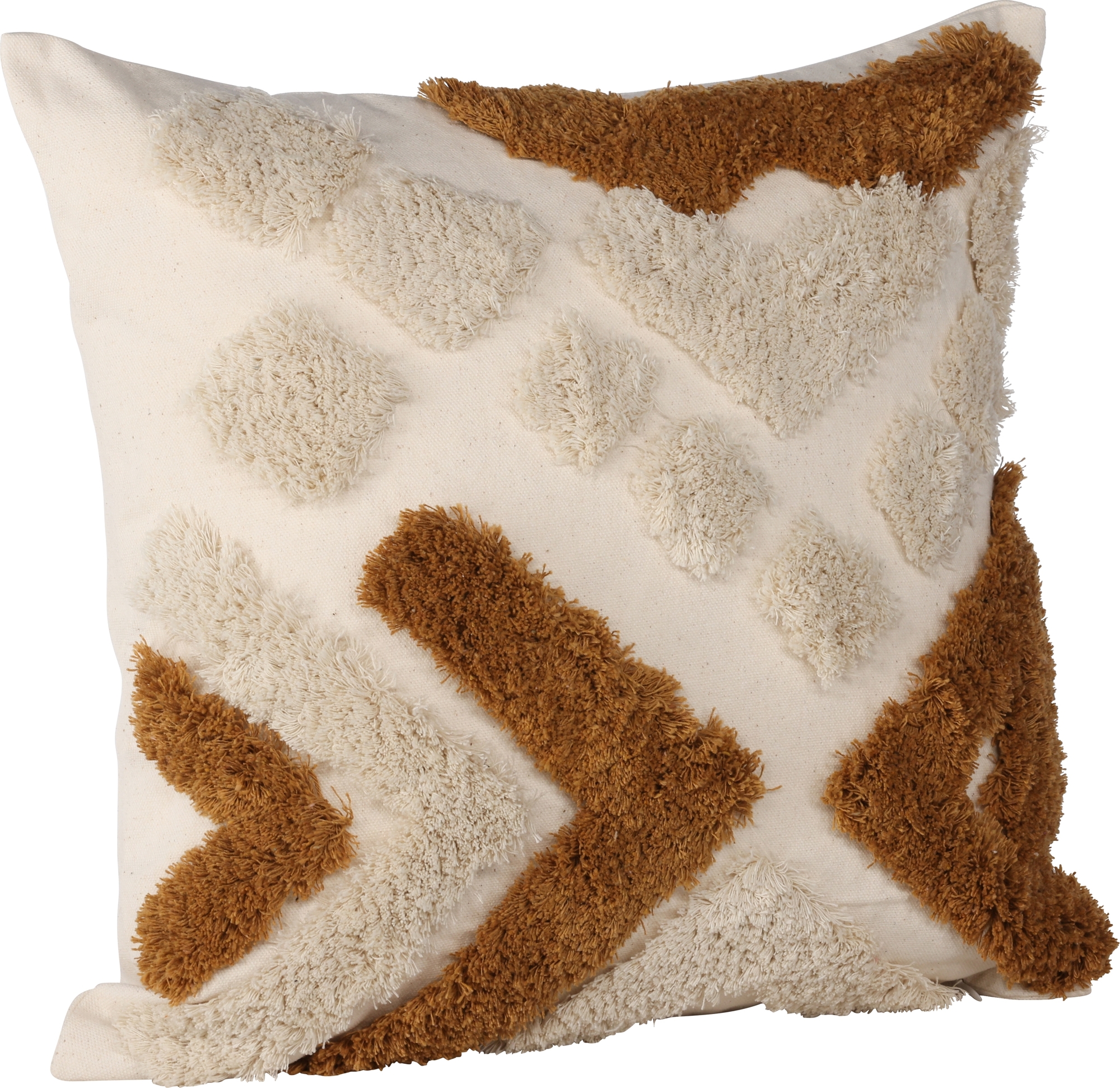 Kuddfodral 45 x 45 cm - Brun/vit