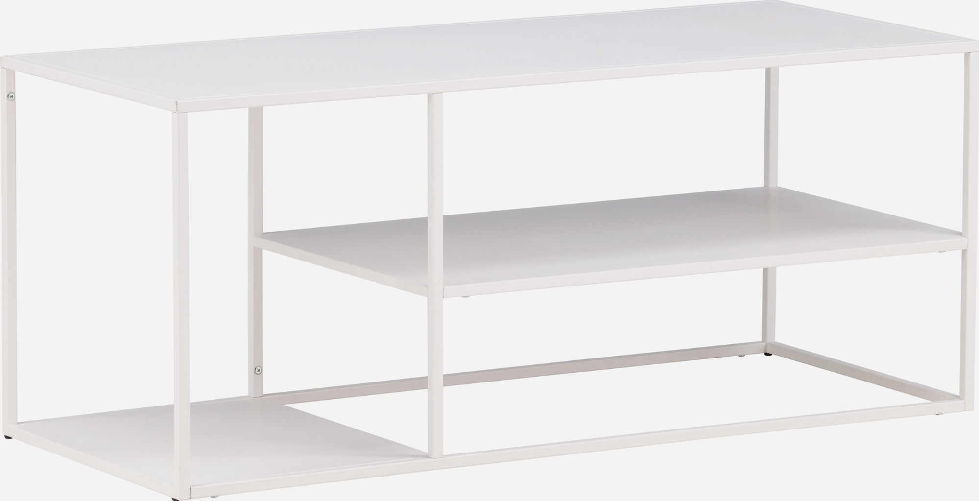 Trne soffbord 120 x 50 cm - Vit