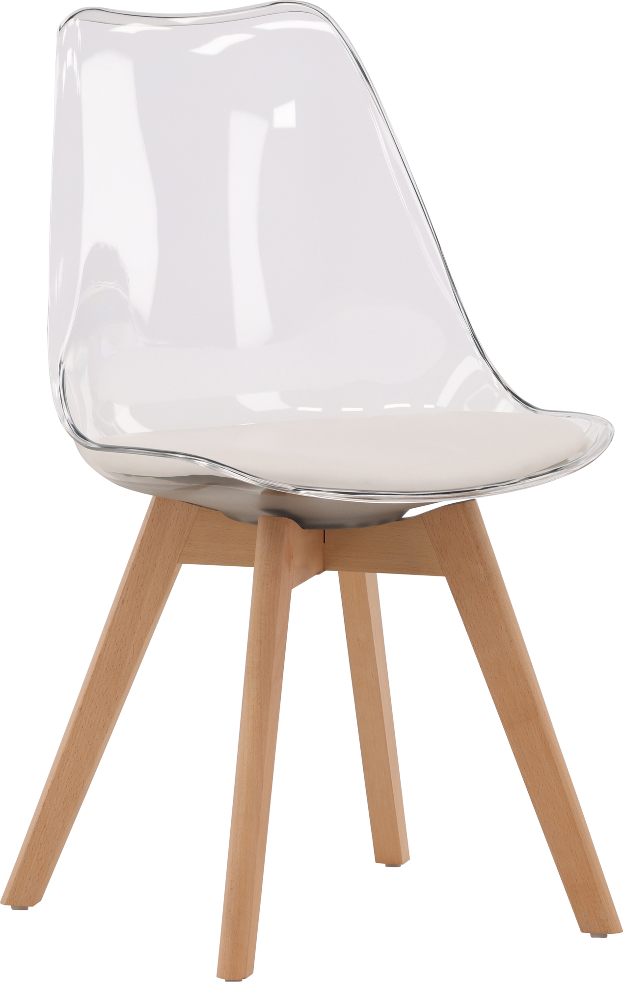 Edvin matstol - Vit/björk Edvin matstol - Vit/björk