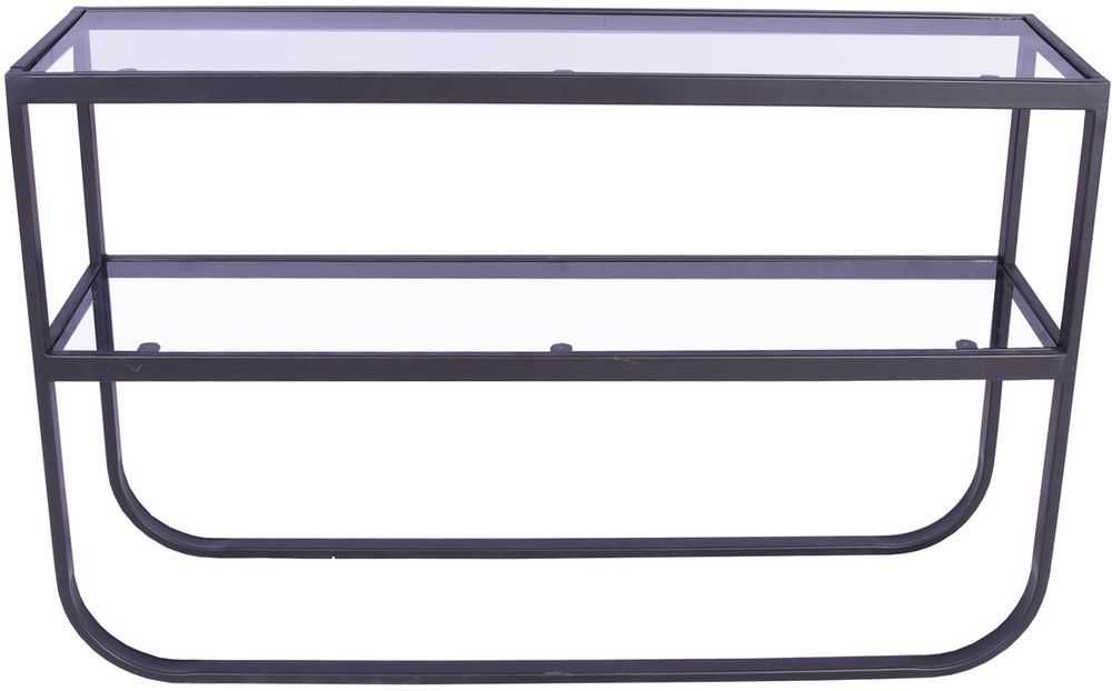 Korsbacken konsolbord - Svart/glas