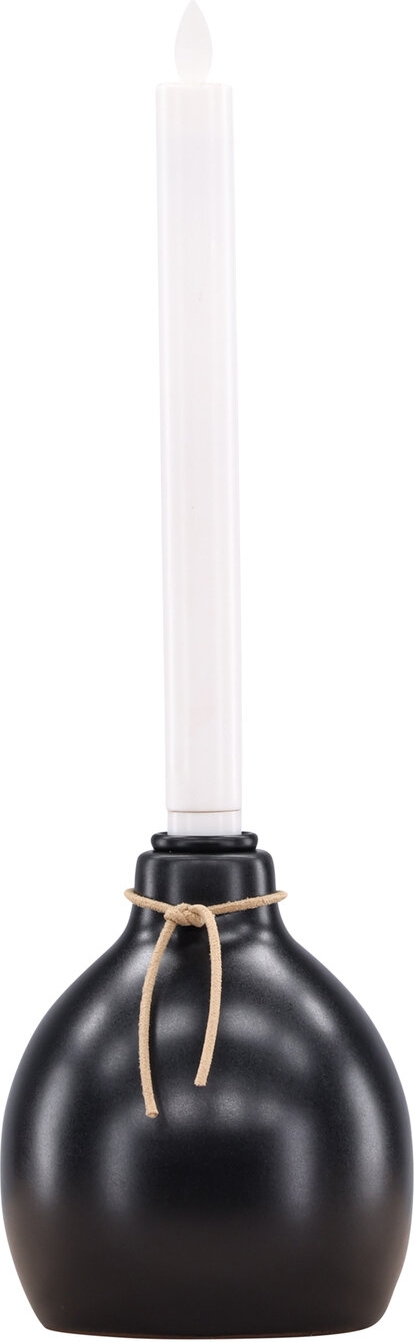 Ulricehamn LED kandelaar 32 x 12 cm - Zwart/Wit Ulricehamn LED kandelaar 32 x 12 cm - Zwart/Wit