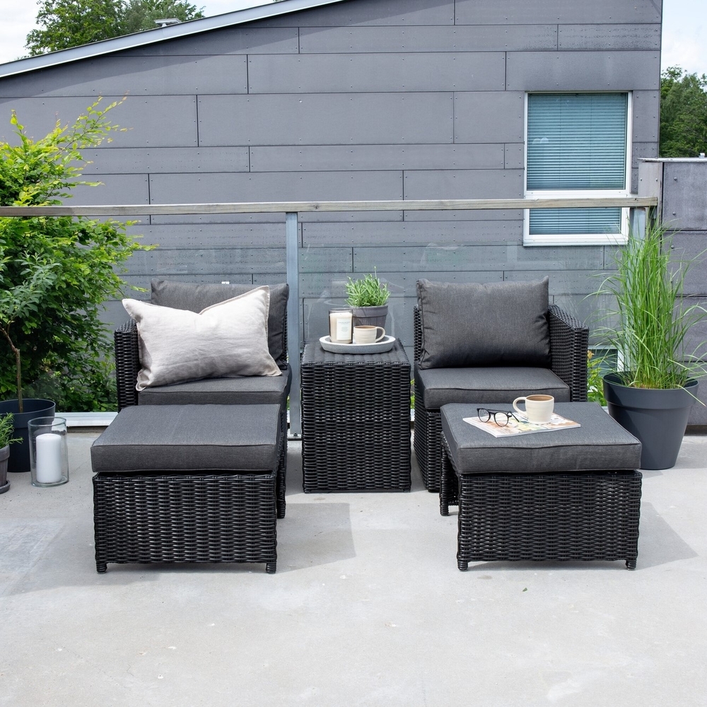 Quad loungegroep - Zwart