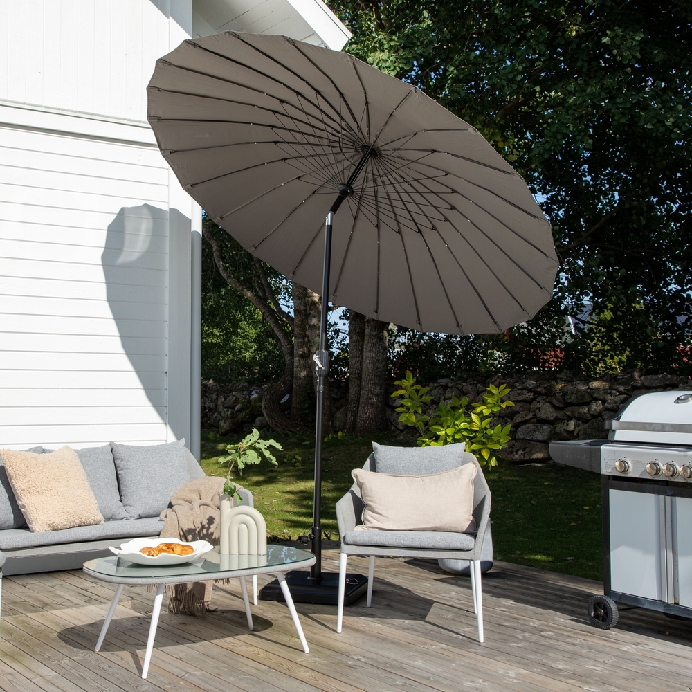 Palmetto parasol - Zwart/Grijs