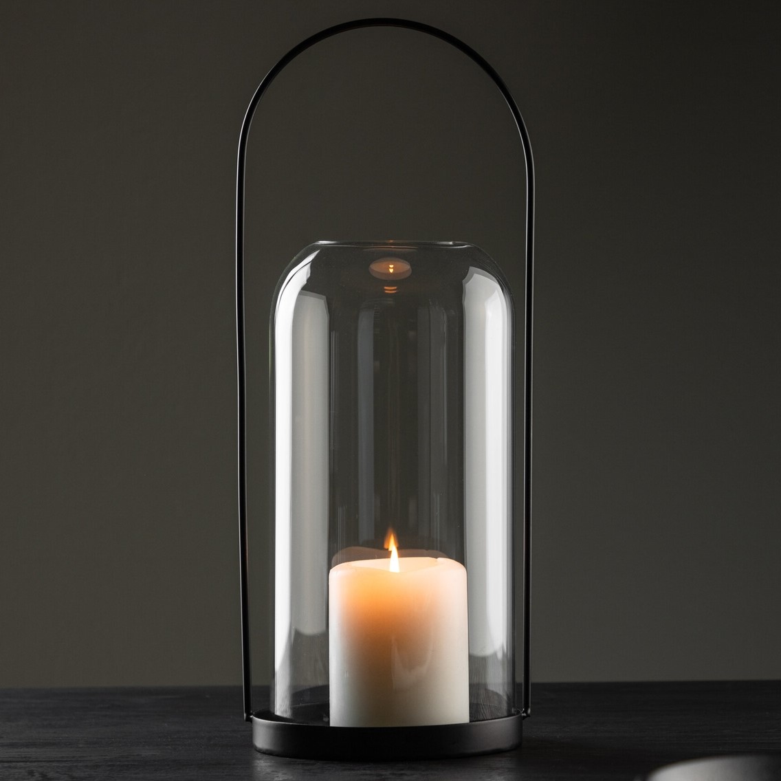 Flora lantaarn �13 cm - Zwart