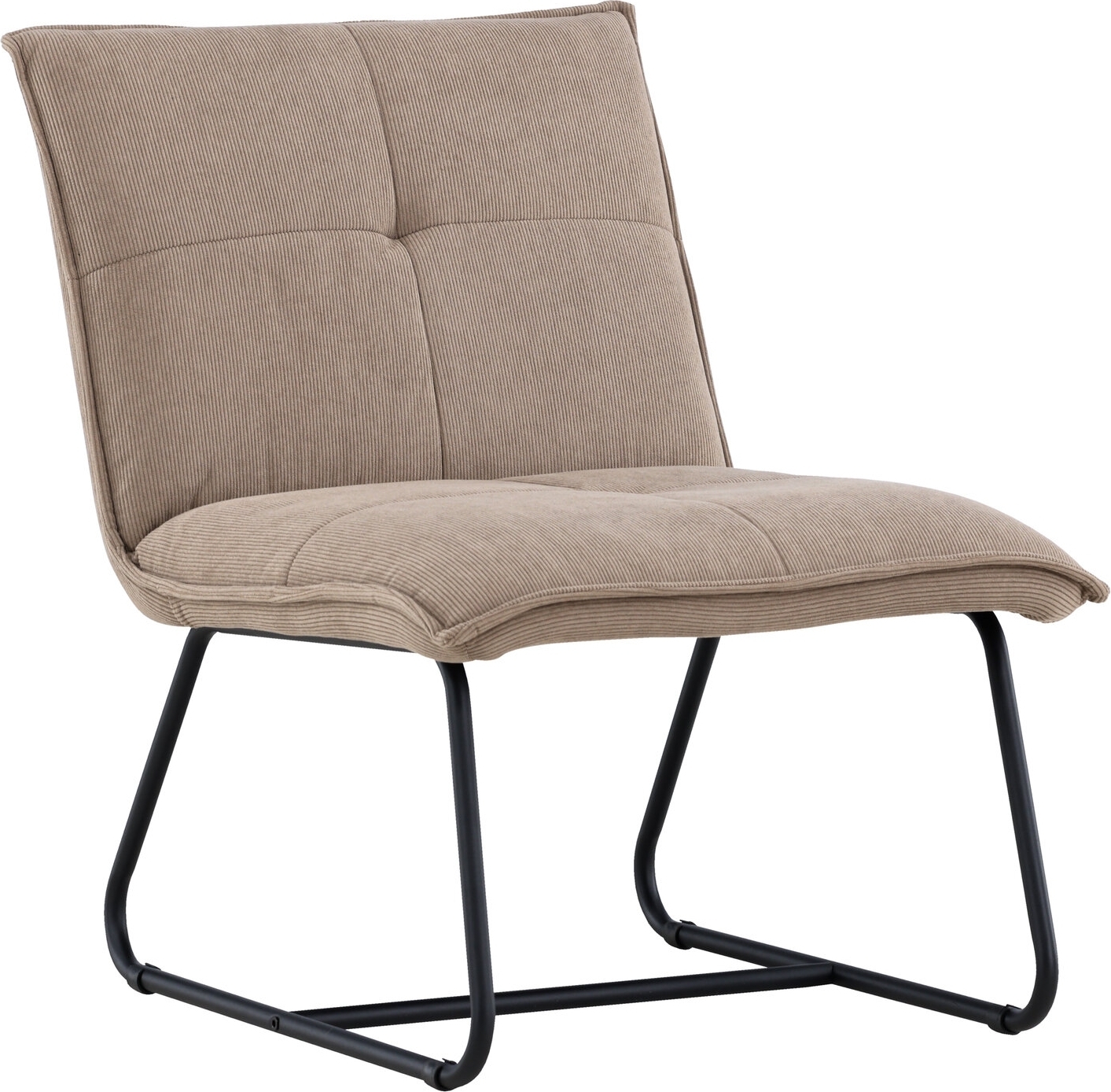 Madison loungestol - Brun manchester/svart