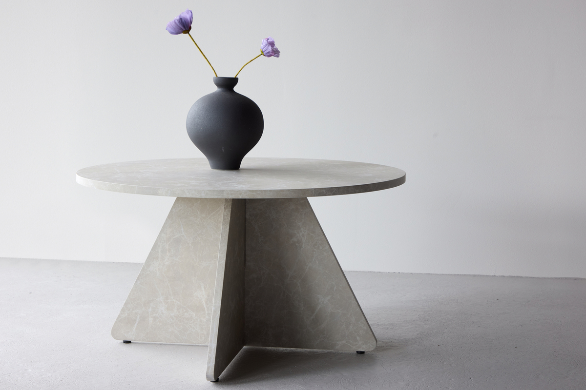 Soffbord Bootcut �80 cm - beige marmorm�nster