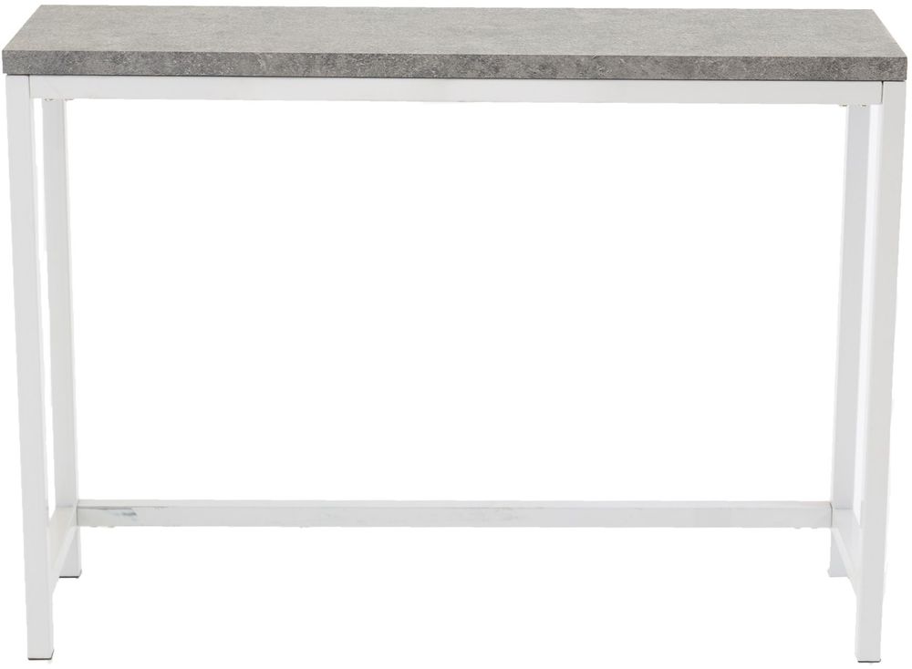Charlotte reli�ftafel 110 x 30 cm - Wit/imitatiebeton