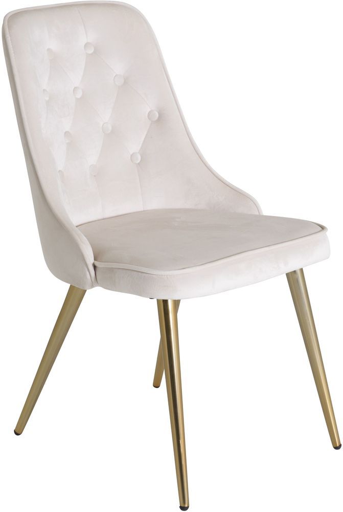 Alice Deluxe matstol - Beige/mässing Alice Deluxe matstol - Beige/mässing