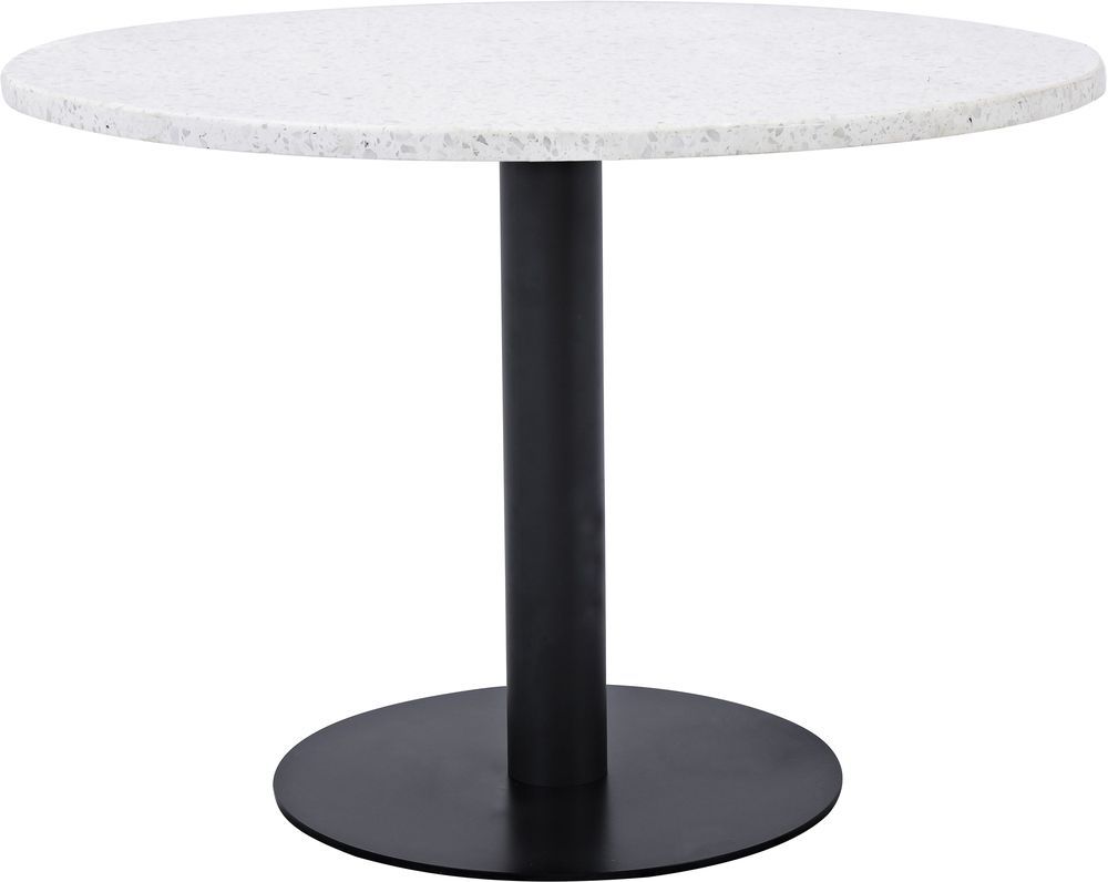 Fresca matbord 106 cm - Svart/vit terrazzo