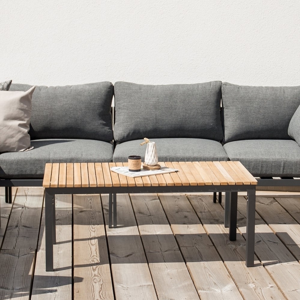 Brasilia soffbord - Svart/Natur