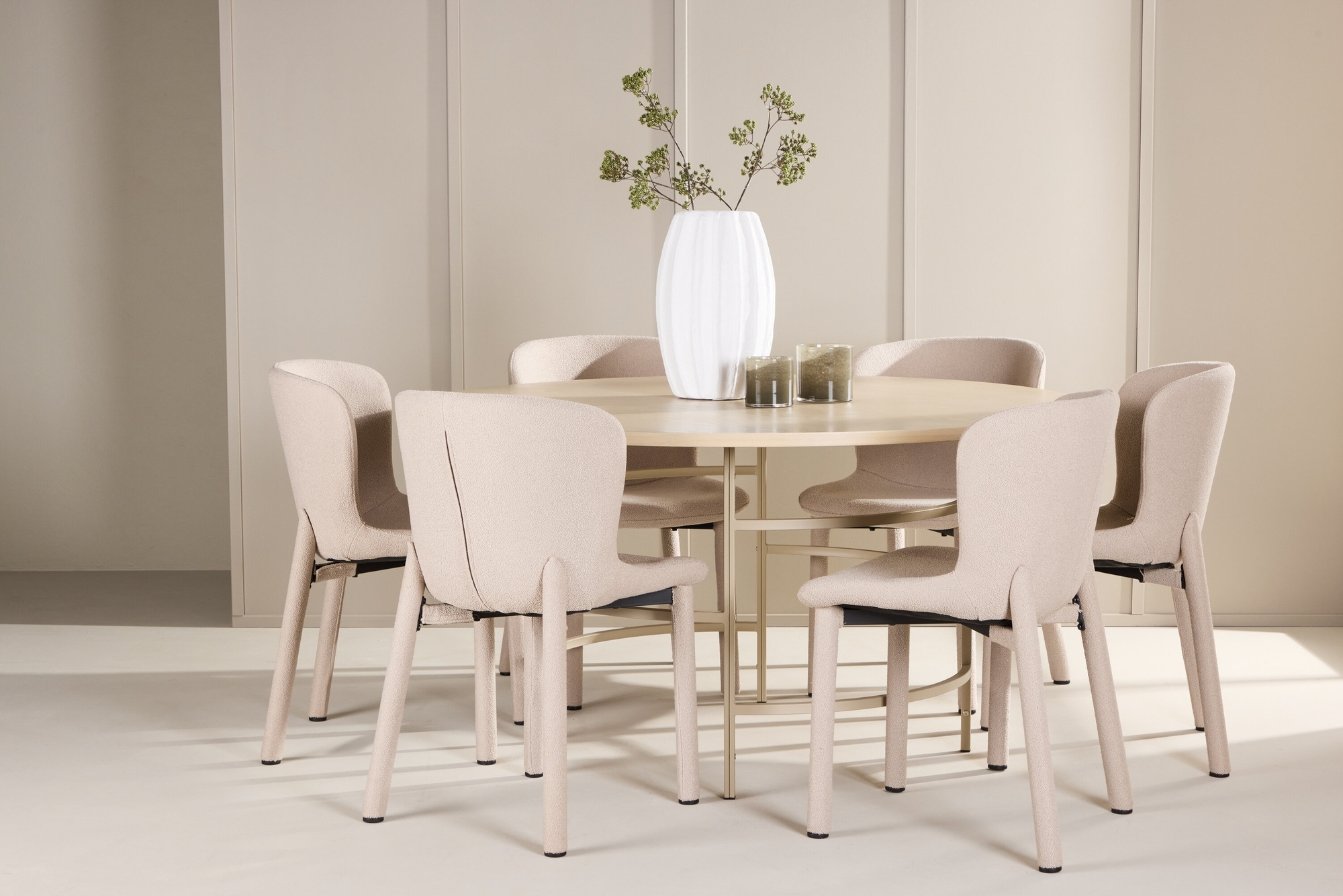 Matbord Copenhagen med 6 st Astoria stolar - Beige/whitewash Matbord Copenhagen med 6 st Astoria stolar - Beige/whitewash