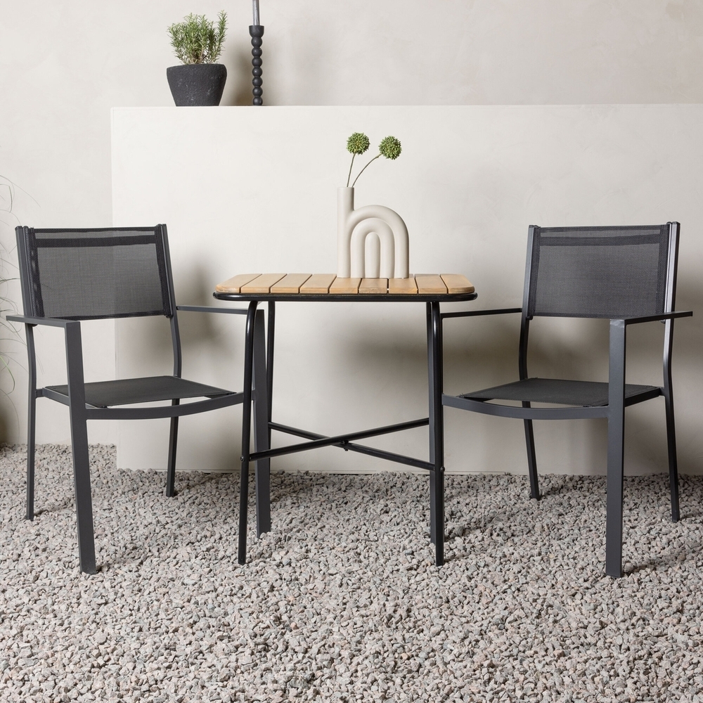 Holmbeck utematgrupp med 2 st Copacabana stolar - Svart/Natur Holmbeck utematgrupp med 2 st Copacabana stolar - Svart/Natur