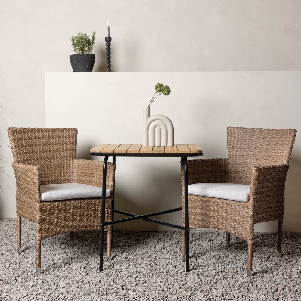 Holmbeck utematgrupp med 2 st Malina stolar - Natur Holmbeck utematgrupp med 2 st Malina stolar - Natur