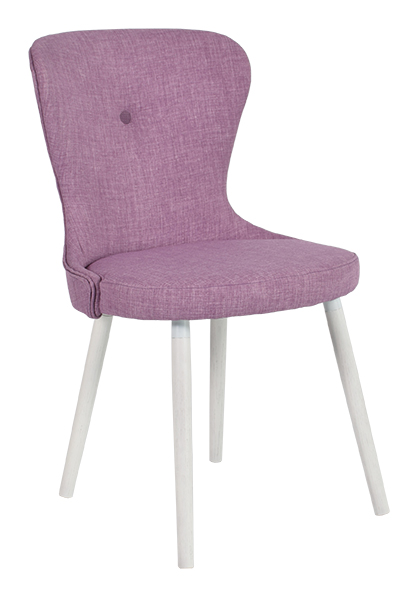 Betty stol med vita ben - Lila