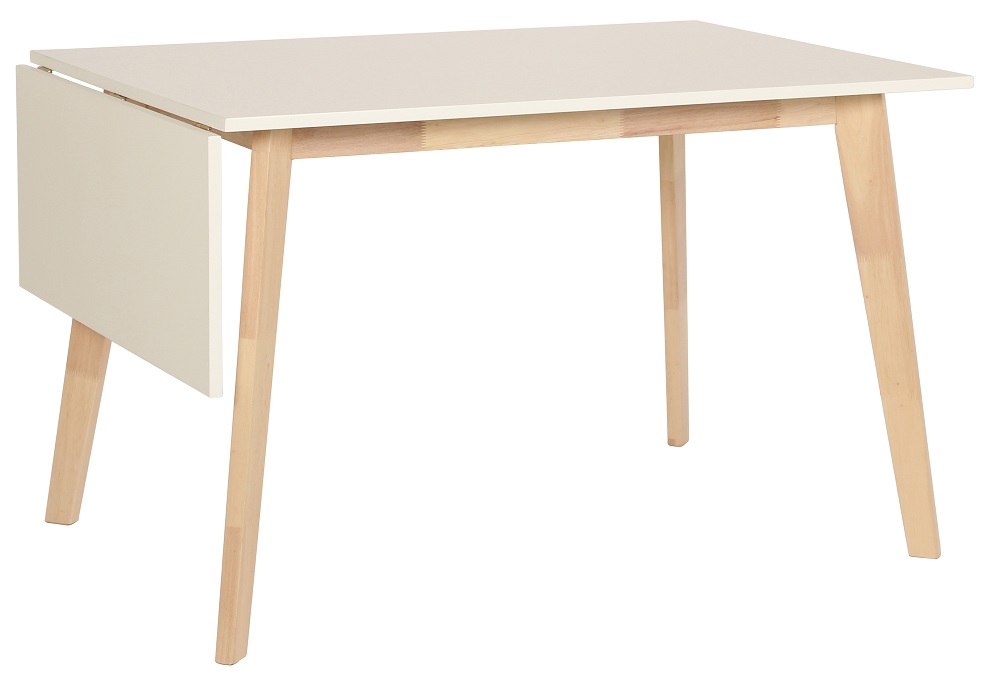 Nordkap bord med klaff - Vit/ljus ek