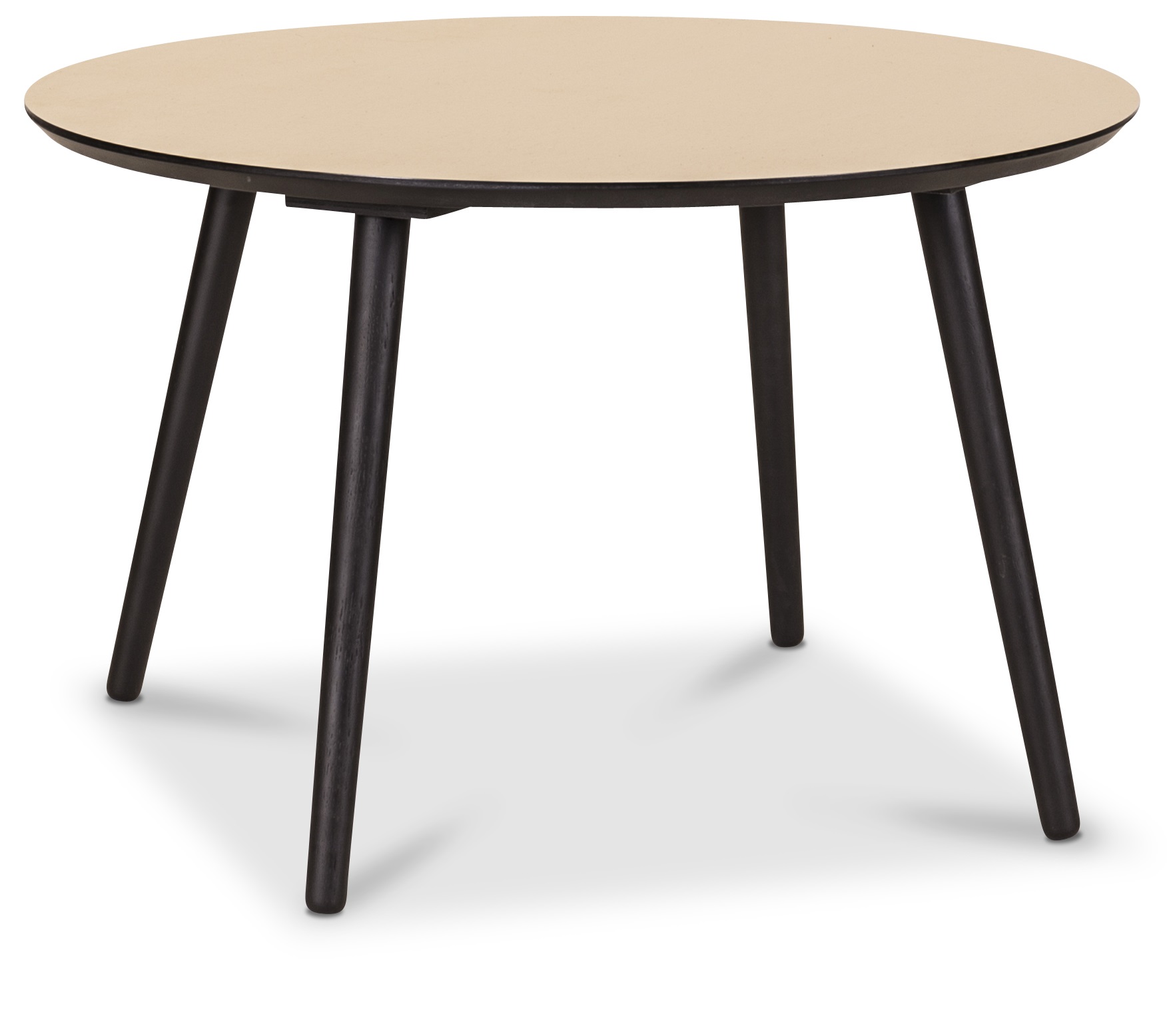 Beat runt soffbord �72 cm - Borstad m�ssing/svart