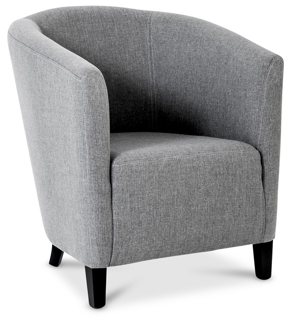 Tubo clubfauteuil - Grijs (Stof) / Zwarte poten