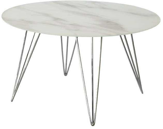 Sevilla soffbord - Marmorfolierad glasskiva