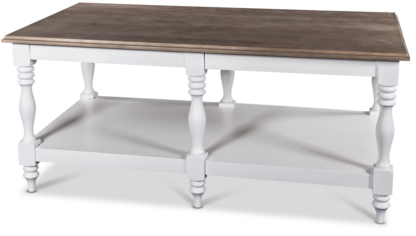 Victoria Soffbord 120 x 65 cm - Vit/Brunbets