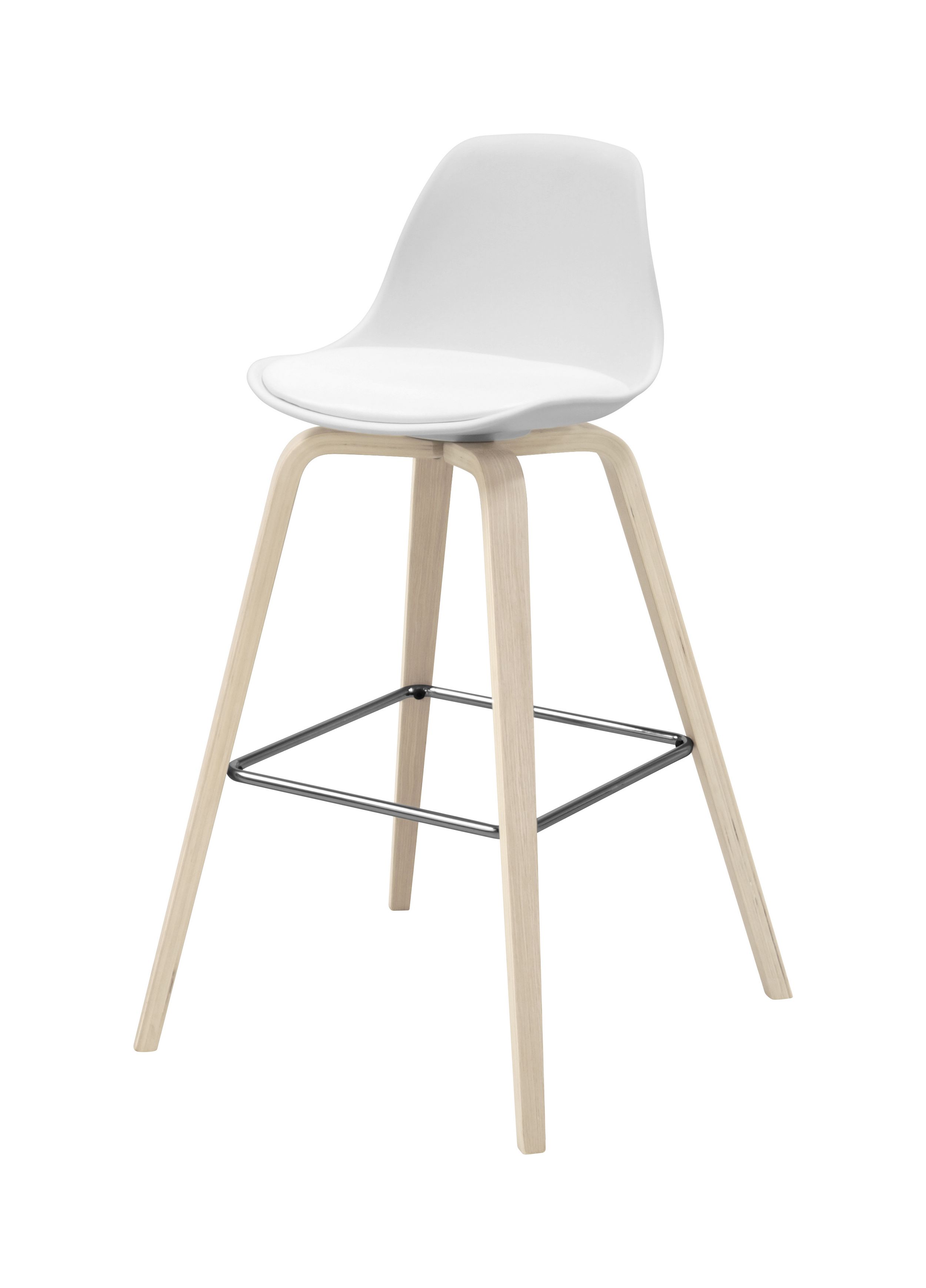 Zaki barstol - Vit & ek Zaki barstol - Vit & ek
