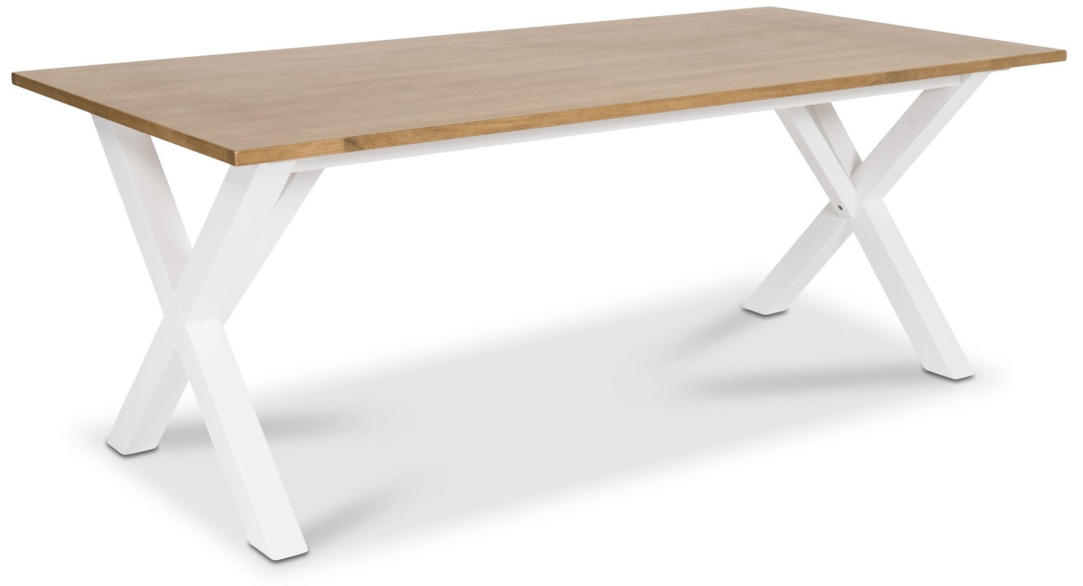 Isabelle matbord 200 cm - Vit / Ekbets