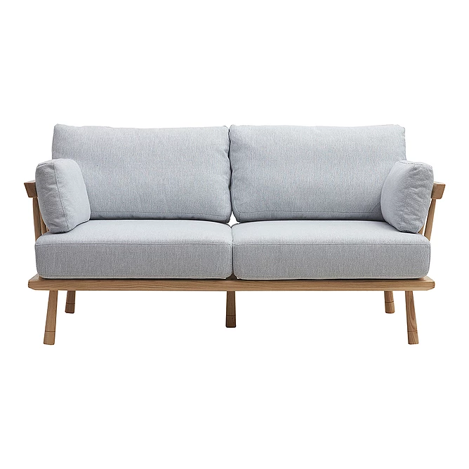 Emma 2-sits soffa - Ek/Ljusgr