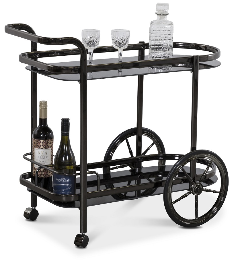 Serveerwagen smokey metal - Rochester +