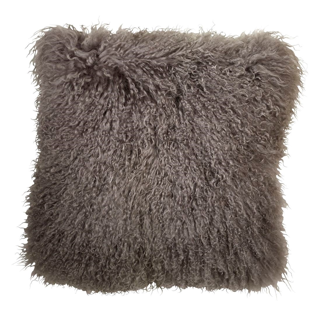 Tibet kuddfodral fårskinn - Grå Tibet kuddfodral fårskinn - Grå