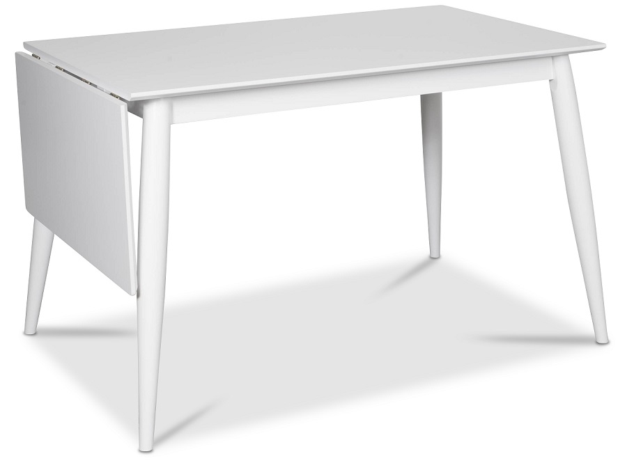 T�rn� klaffbord 120-160 cm - Vit