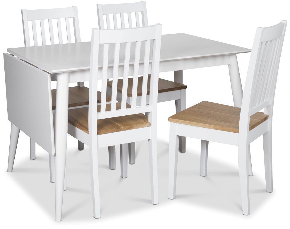 T�rn� matgrupp, Klaffbord med 4 st Simris matstolar med eksits