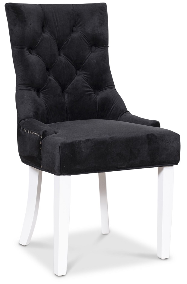 Decotique stol (Rygghandtag) - Svart sammet