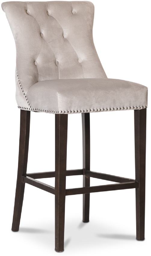 Tuva Denise barstol med handtag - Gråbeige sammet Tuva Denise barstol med handtag - Gråbeige sammet