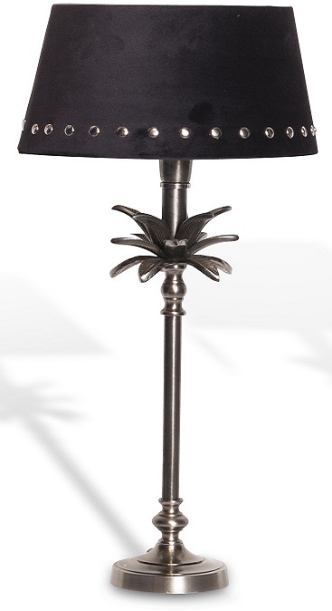 Palmblad Bordslampa 39 cm - Old Silver