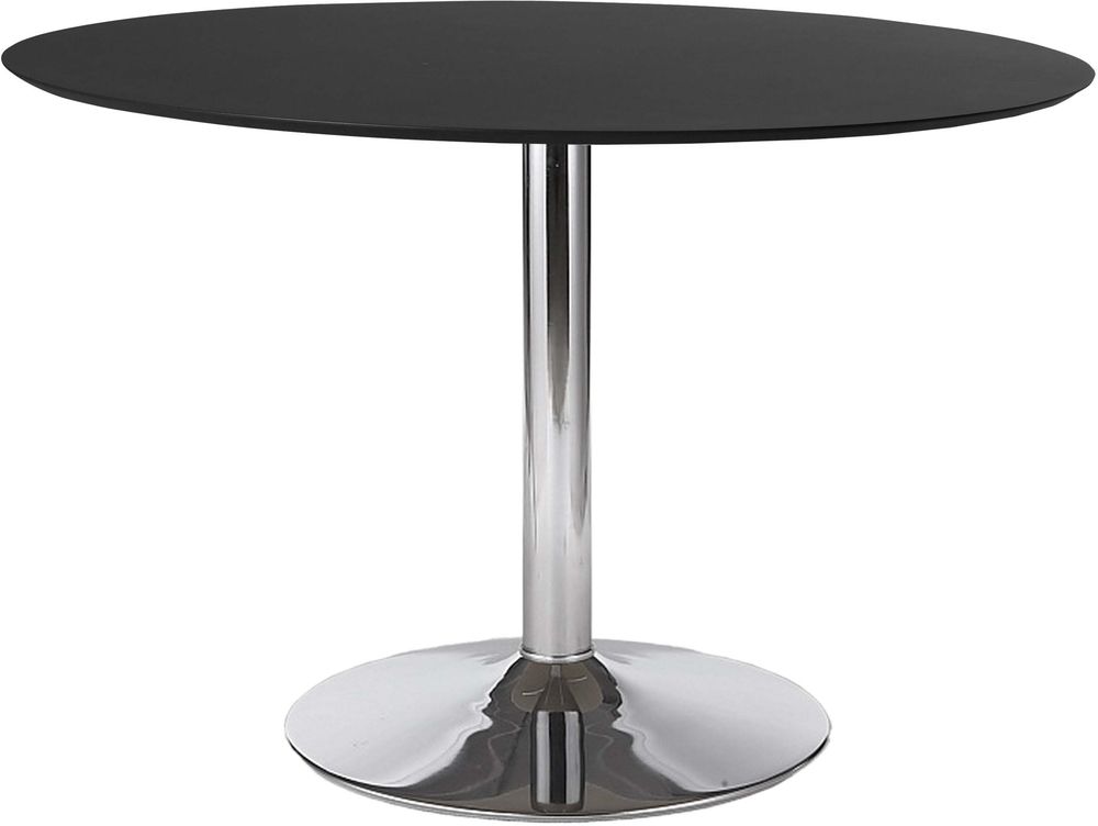 Ibiza matbord Ø110 cm - Svart/krom Ibiza matbord Ø110 cm - Svart/krom